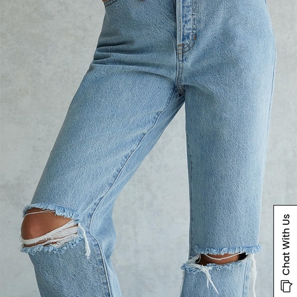 PACSUN HIGH WAISTED STRAIGHT LEG JEANS - Picture 5 of 5
